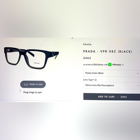 New Unisex Prada Eyeglasses - Picture 3 of 8